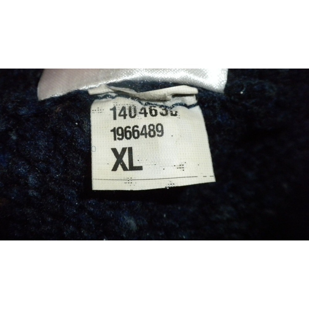 John‎ Lewis Sweater Mens XL Blue Marled Cable Knit 1/4 Zip Merino Wool Fisherman - Picture 11 of 16